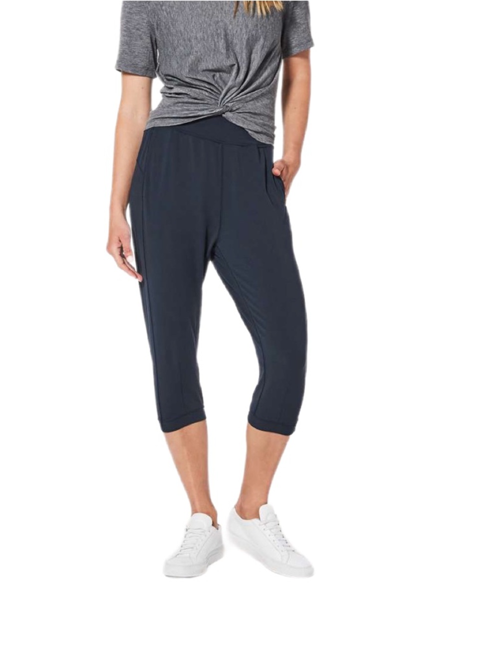 Lululemon Rejuvenate Crop Capris 18" True Navy with Pockets Size 4
